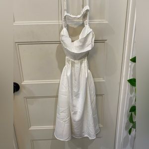 Backless White Dress